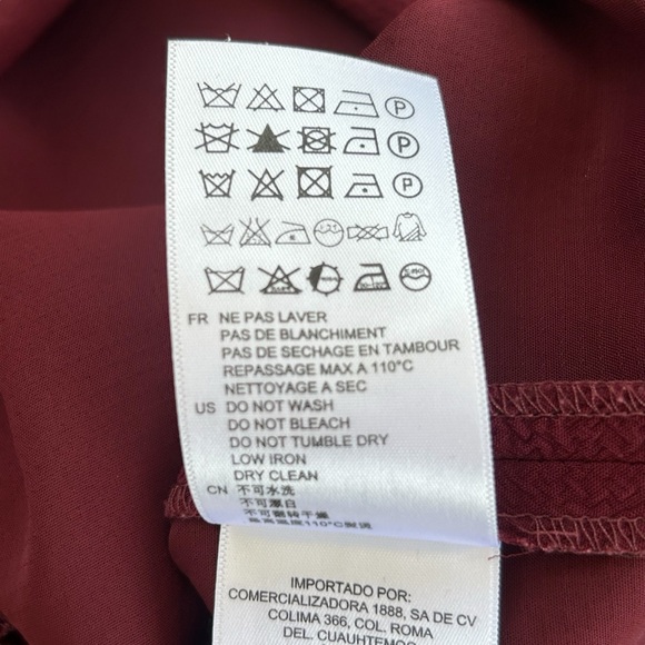 Sandro Raquel Shift Dress SMALL Burgundy Academia Preppy - Picture 12 of 13